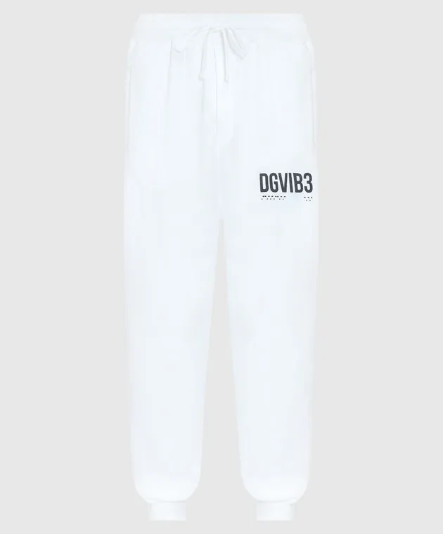 Dolce&Gabbana Joggers bianchi con stampa DGVIB3 GZ4EATG7K3G