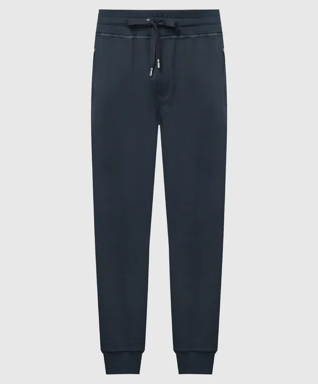 Dolce&Gabbana Joggers blu con patch logo GVXQHTG7F2G