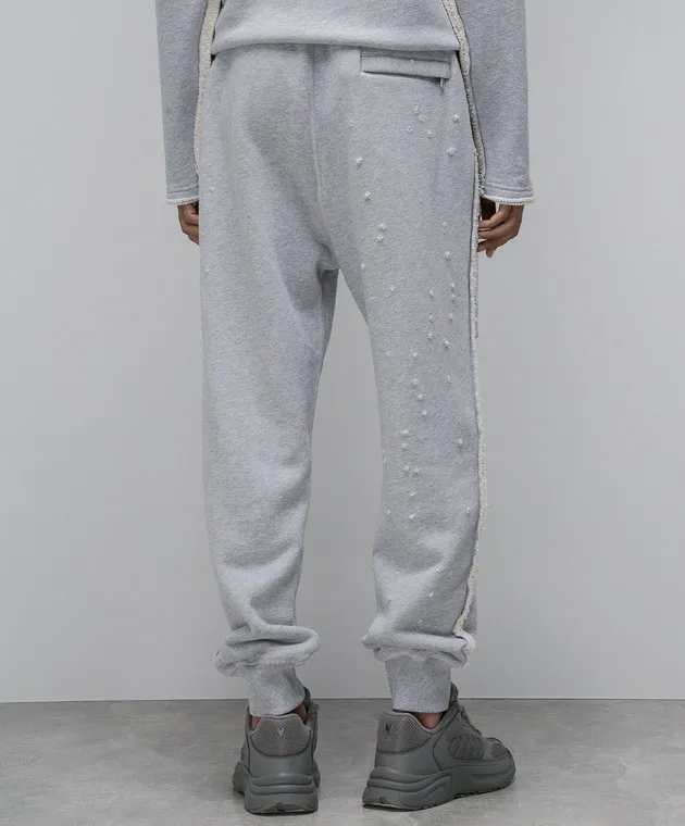 Dolce&Gabbana Joggers grigi con cuciture e spacchi in risalto GV3CXTG7KX7