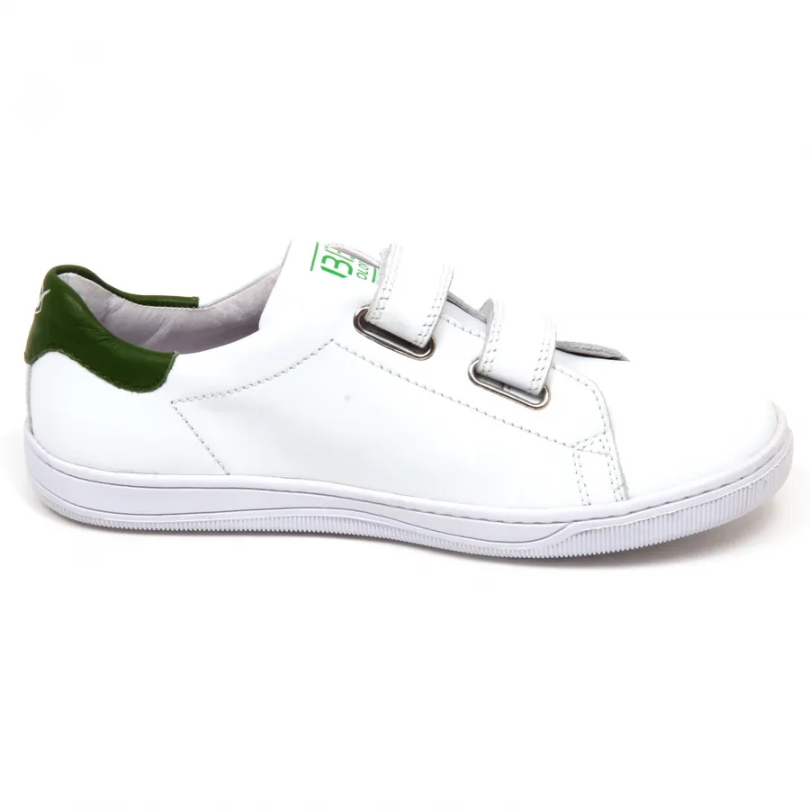 E9216 sneaker bimbo white/green NATURINO scarpe strappi shoe kid boy