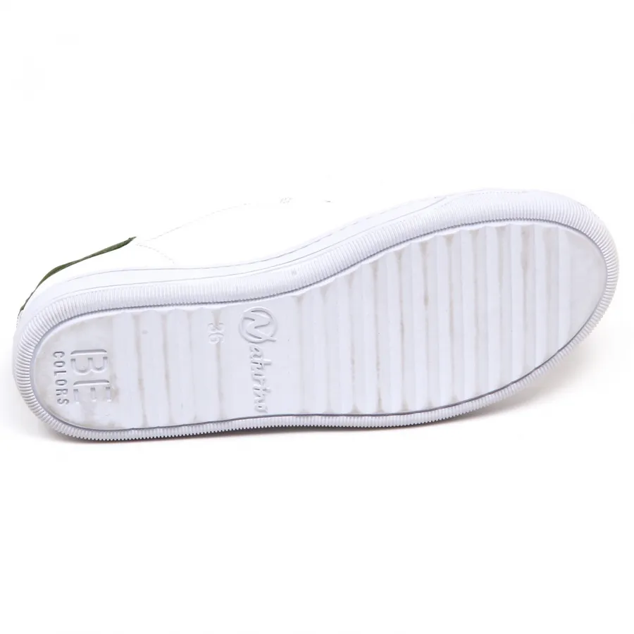 E9216 sneaker bimbo white/green NATURINO scarpe strappi shoe kid boy