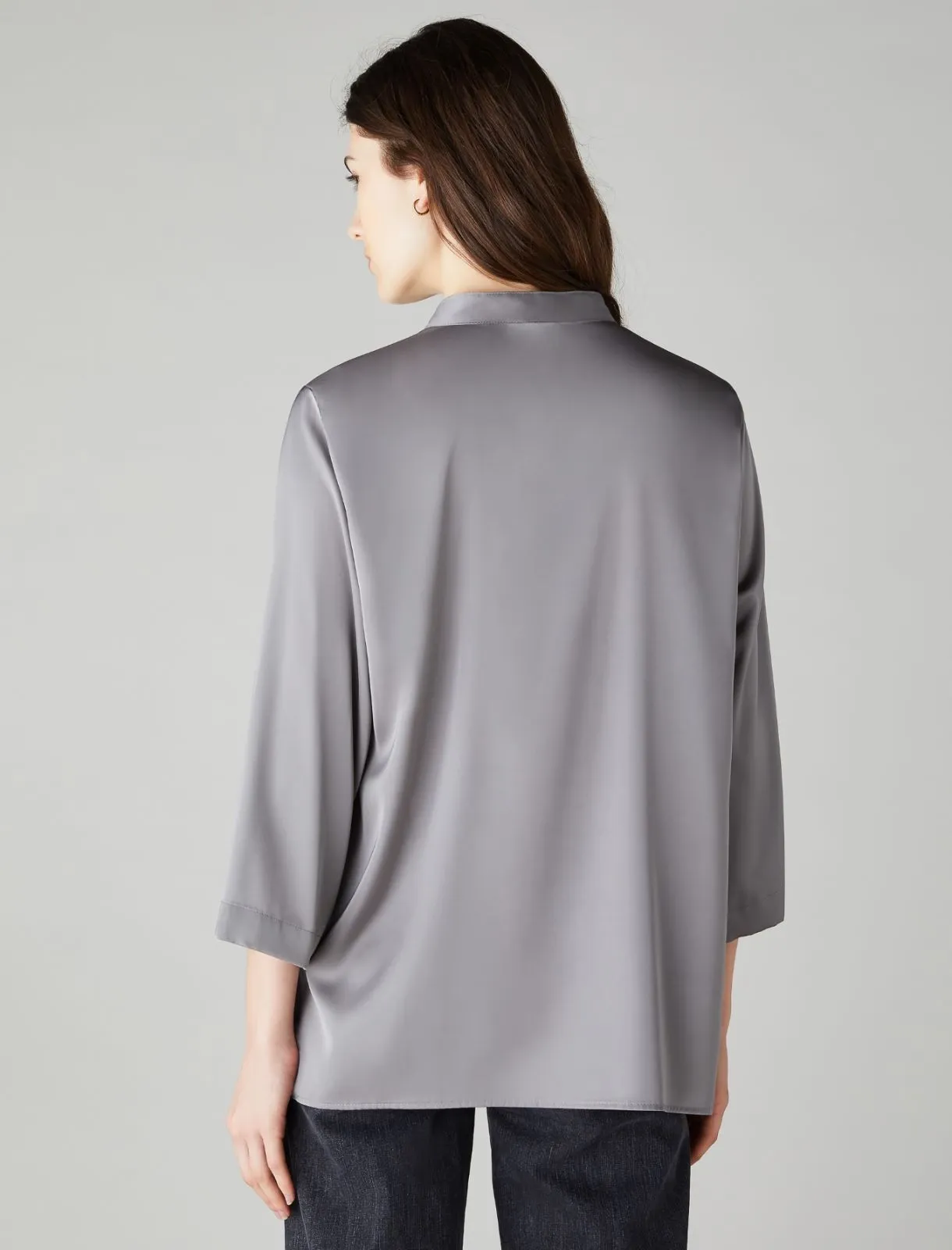 EMME di MARELLA camicia donna raso stretch ANICE 24251161812 003 GRIGIO inverno 2024