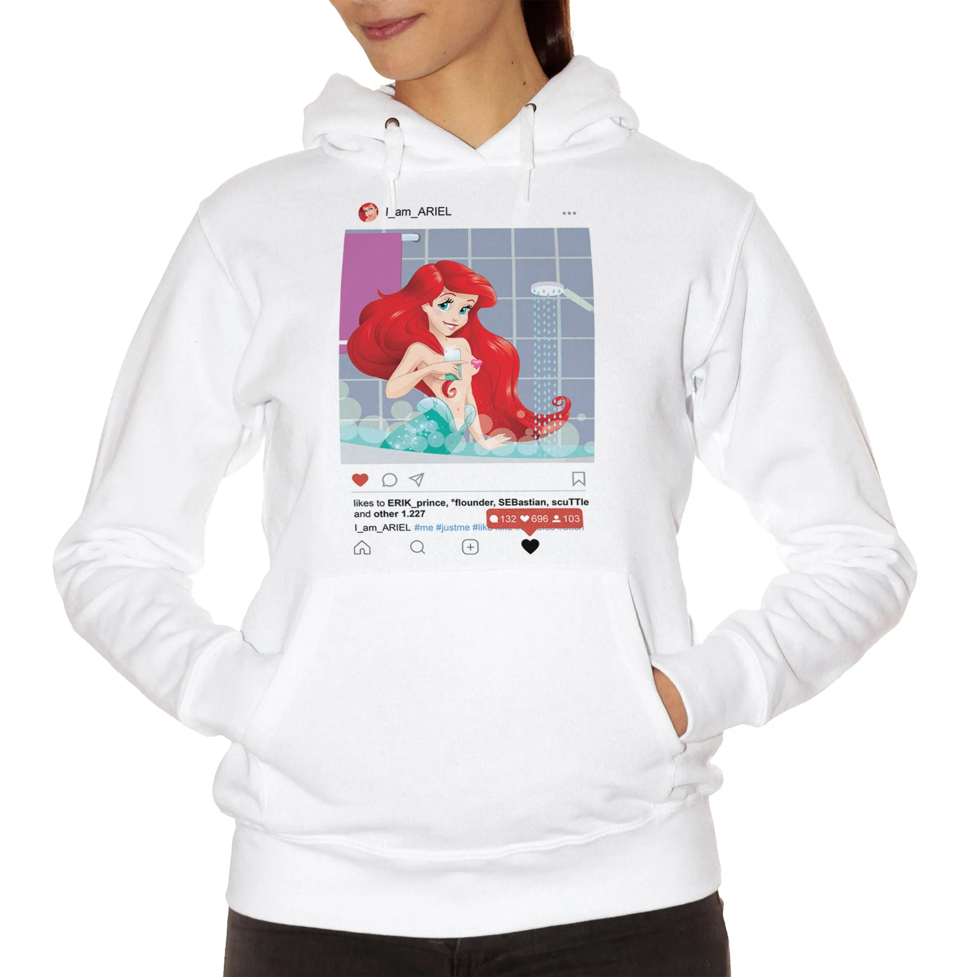 Felpa Princess Ariel Lillte Mermaid Social Fashion Selfie - FILM