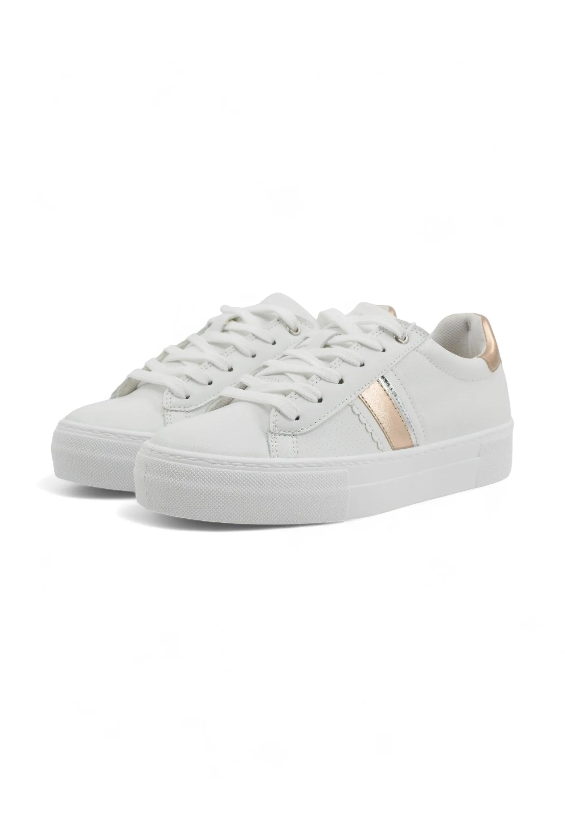 GEOX Claudin Sneaker Donna White Rose Gold D45VWA000BCC1ZHB