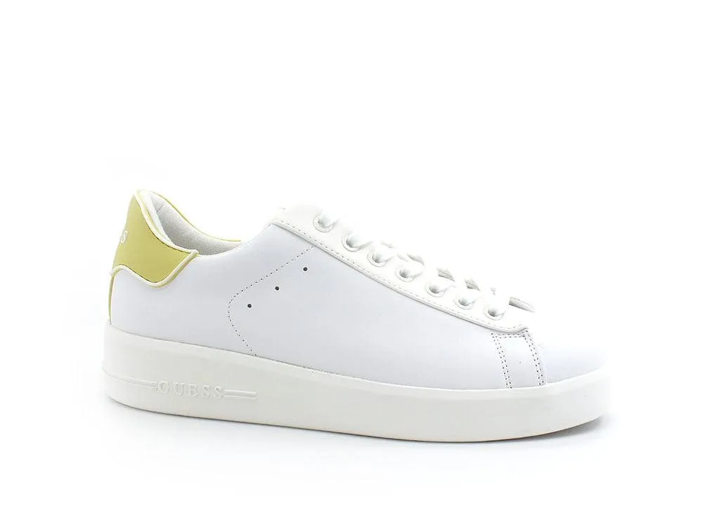 GUESS Sneaker Profilo Bicolor Fluo Logo White Lime FL6RKELEA12