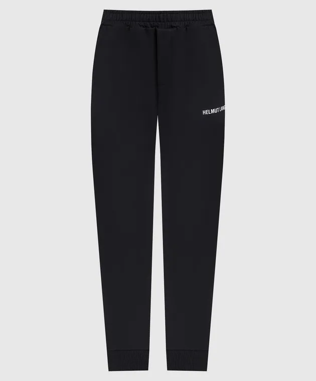 Helmut Lang Joggers neri con stampa logo L09HM217W