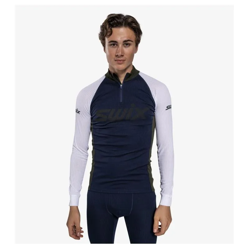 Intimo SWIX RaceX Classic Half Zip - uomo (blu scuro/bianco)