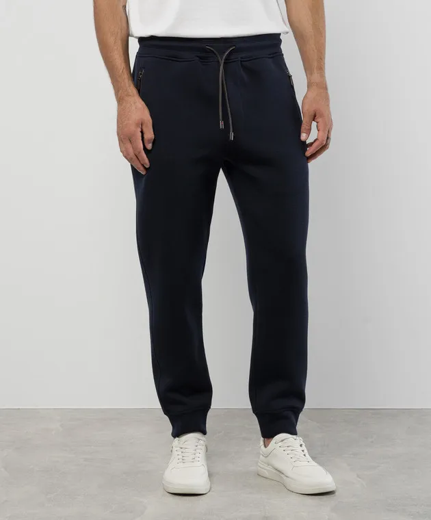 ISAIA Joggers blu con lana MP0001J0392