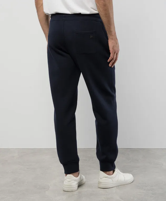 ISAIA Joggers blu con lana MP0001J0392