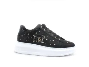 KARL LAGERFELD Kapri Charm Sneaker Borchie Star Black Gold KL62579