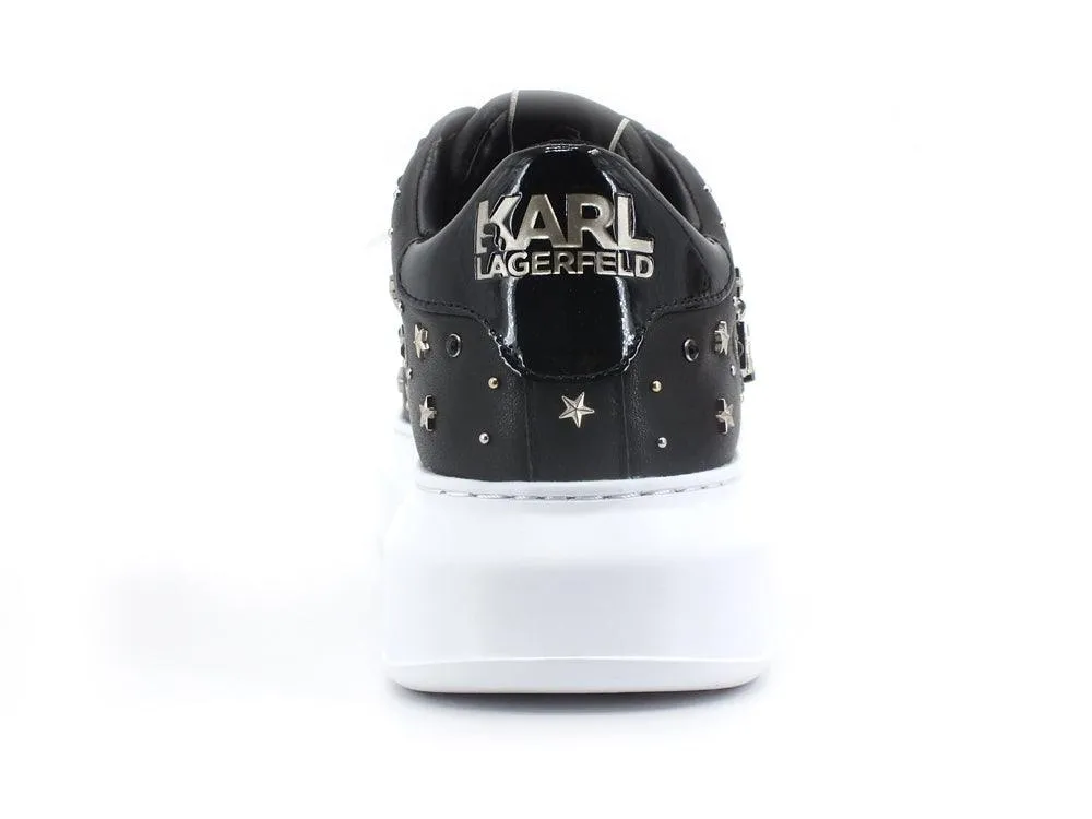 KARL LAGERFELD Kapri Charm Sneaker Borchie Star Black Gold KL62579