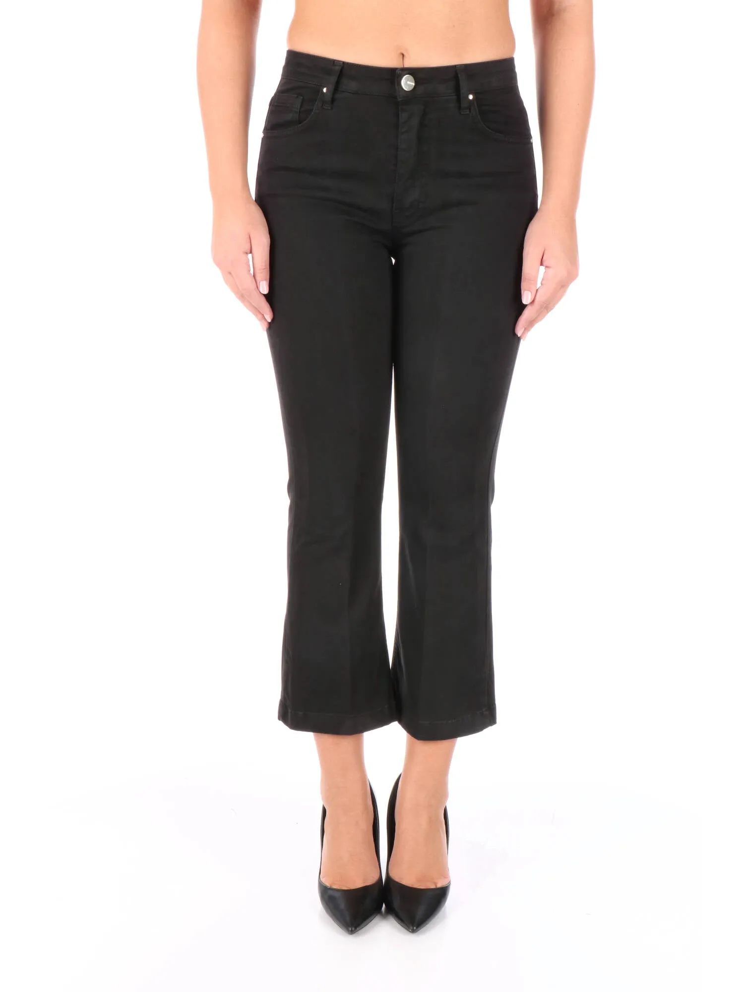 Kocca jeans nero flare crop