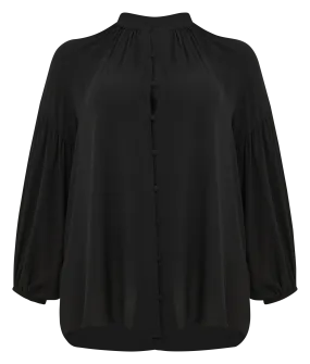  MAT FASHION   Blusa collo alto con bottoni | Nero