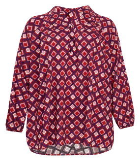  MAT FASHION   Blusa stampata maniche lunghe | Rosso