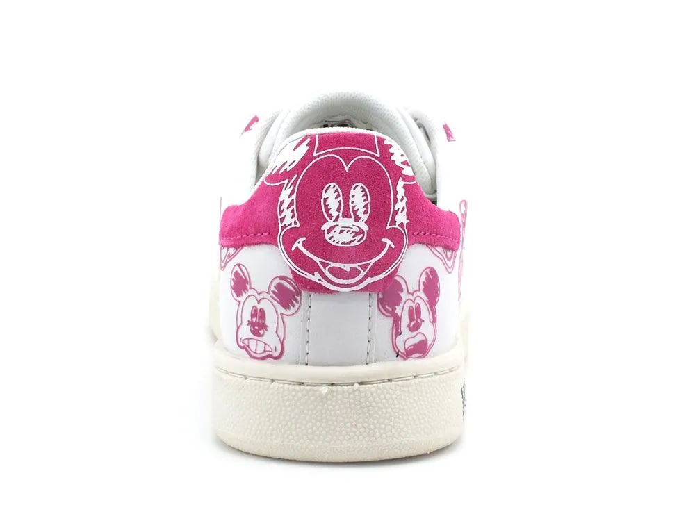 MOA Master Of Arts Disney Sneaker Sketch Effect Mickey Mouse White Fuxia MD608