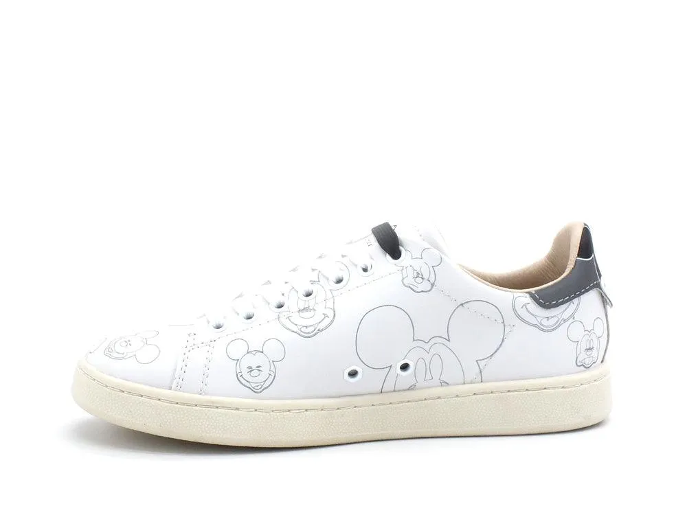 MOA Master Of Arts Disney Sneaker Sketch Mickey Mouse White MC380CO