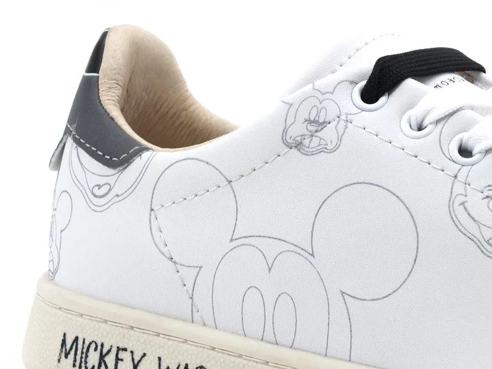 MOA Master Of Arts Disney Sneaker Sketch Mickey Mouse White MC380CO