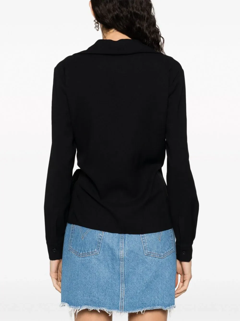 MOSCHINO JEANS   BLUSA NERA CON NODO