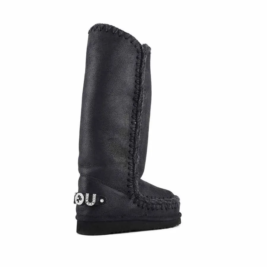 Mou eskimo 40 stivale donna montone nero CBKG