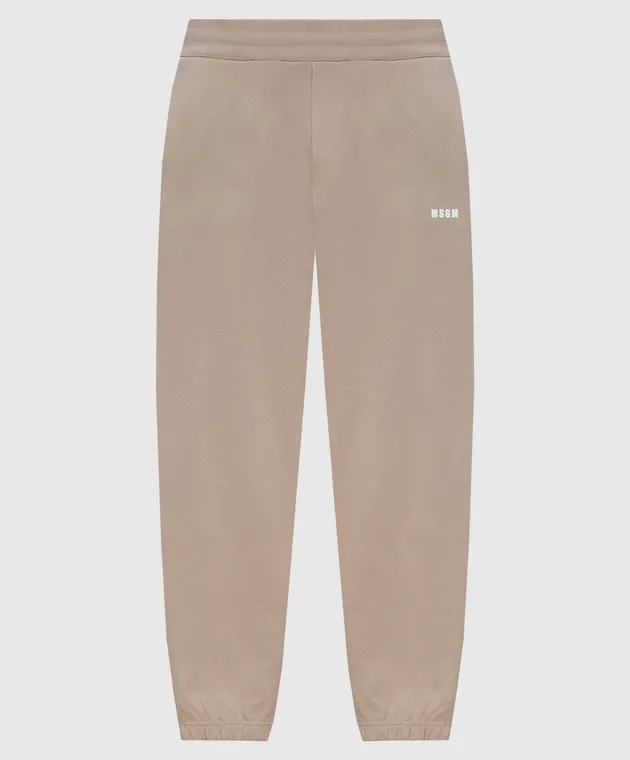 MSGM Joggers beige con logo 3640MP500247000