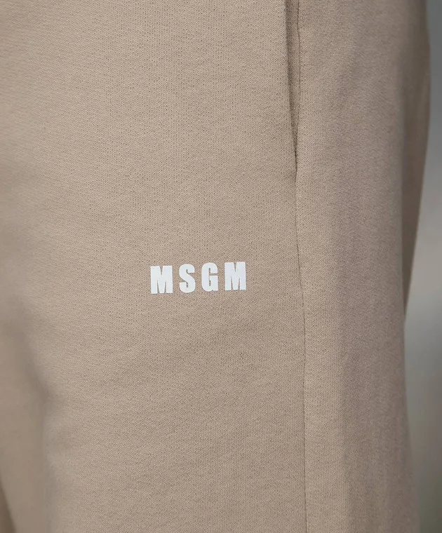 MSGM Joggers beige con logo 3640MP500247000