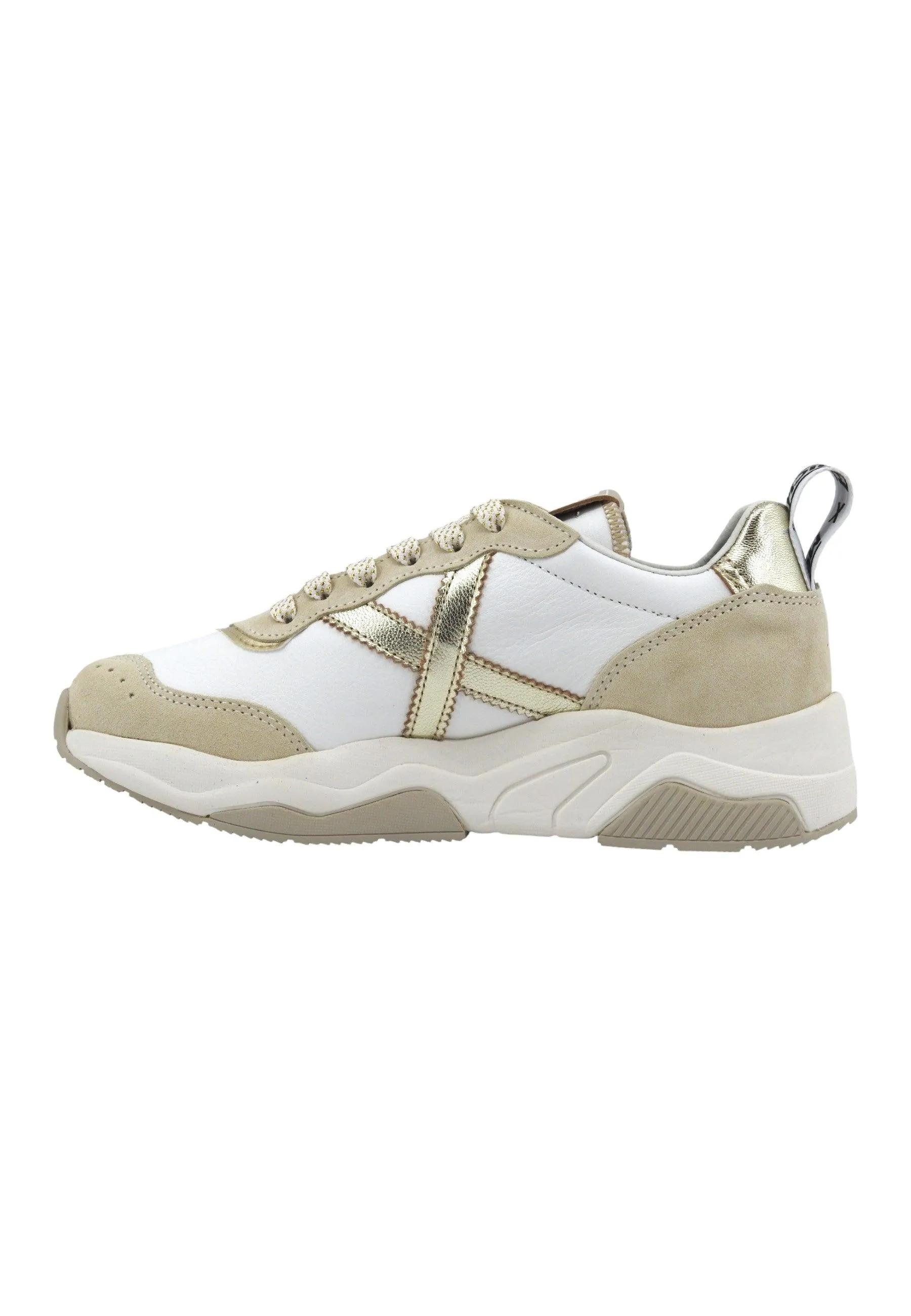 MUNICH Wave 157 Sneaker Donna White Beige Gold 8770157