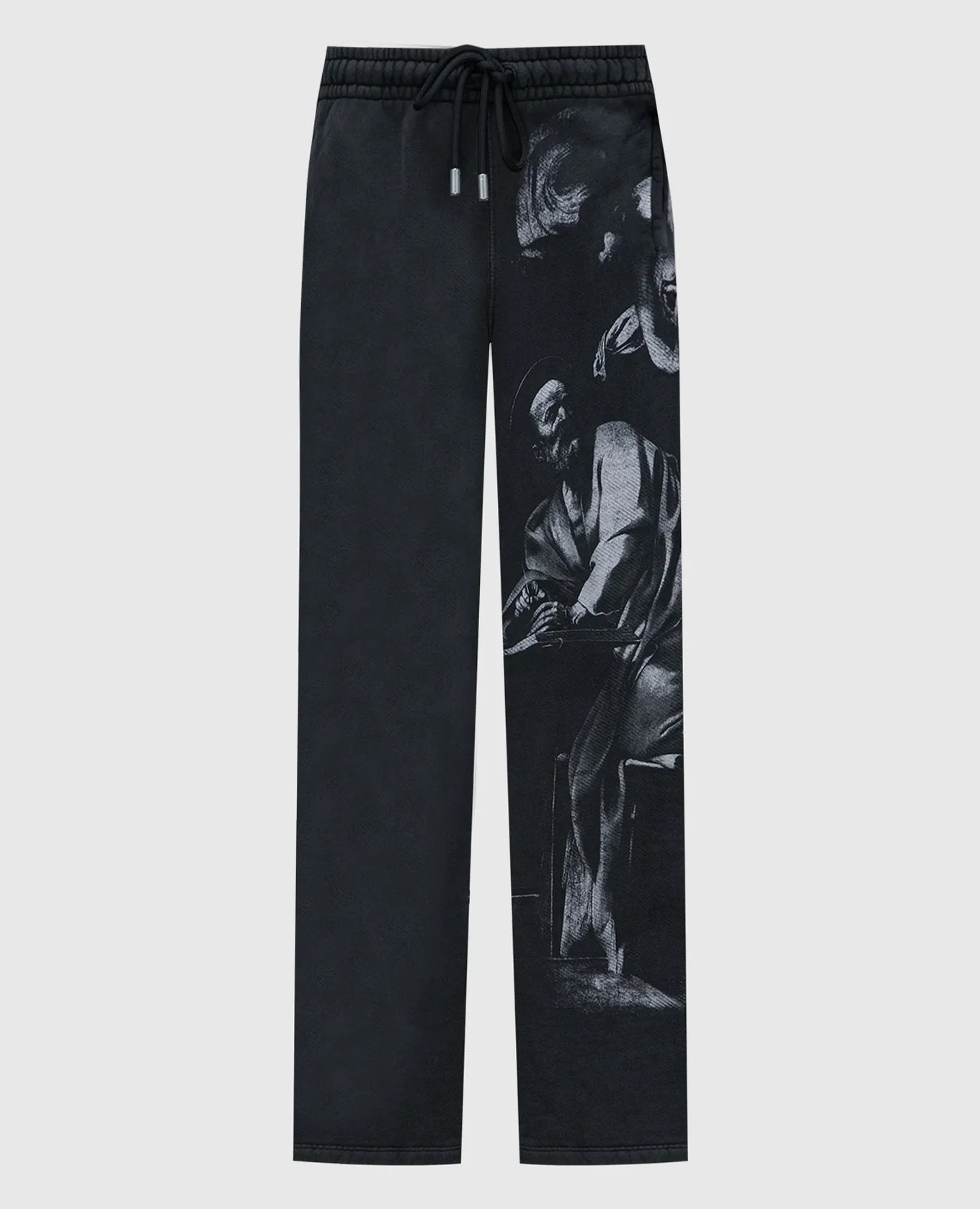 Off-White Joggers grigi con stampa S.Matthew OMCH054C99FLE001