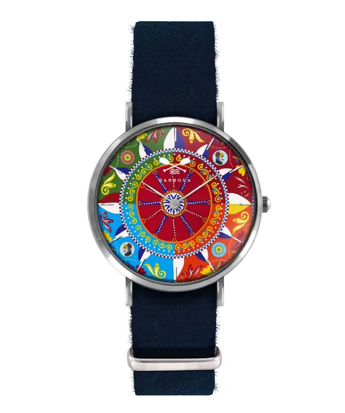 OROLOGIO SICILY MULTICOLOR dm. 36,5 NATO BLU