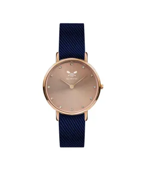 OROLOGIO SUNRAY ROSE’ CON ZIRCONI dm. 28 JACQUARD BLU