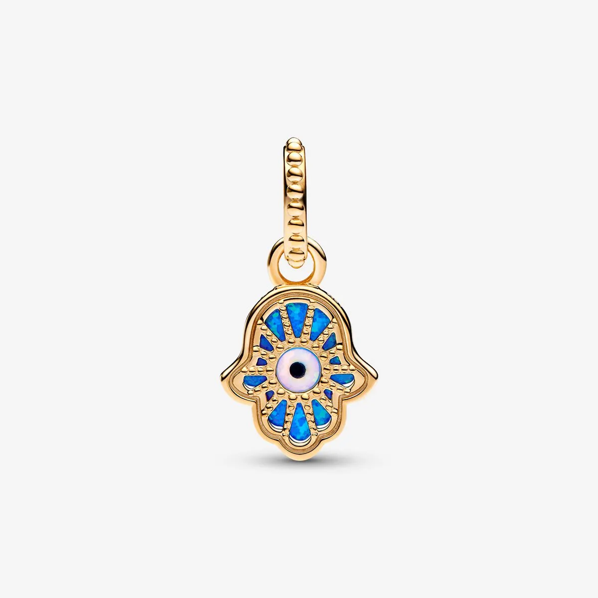 Pandora Charm Pendente Mano di Fatima Opale Blu