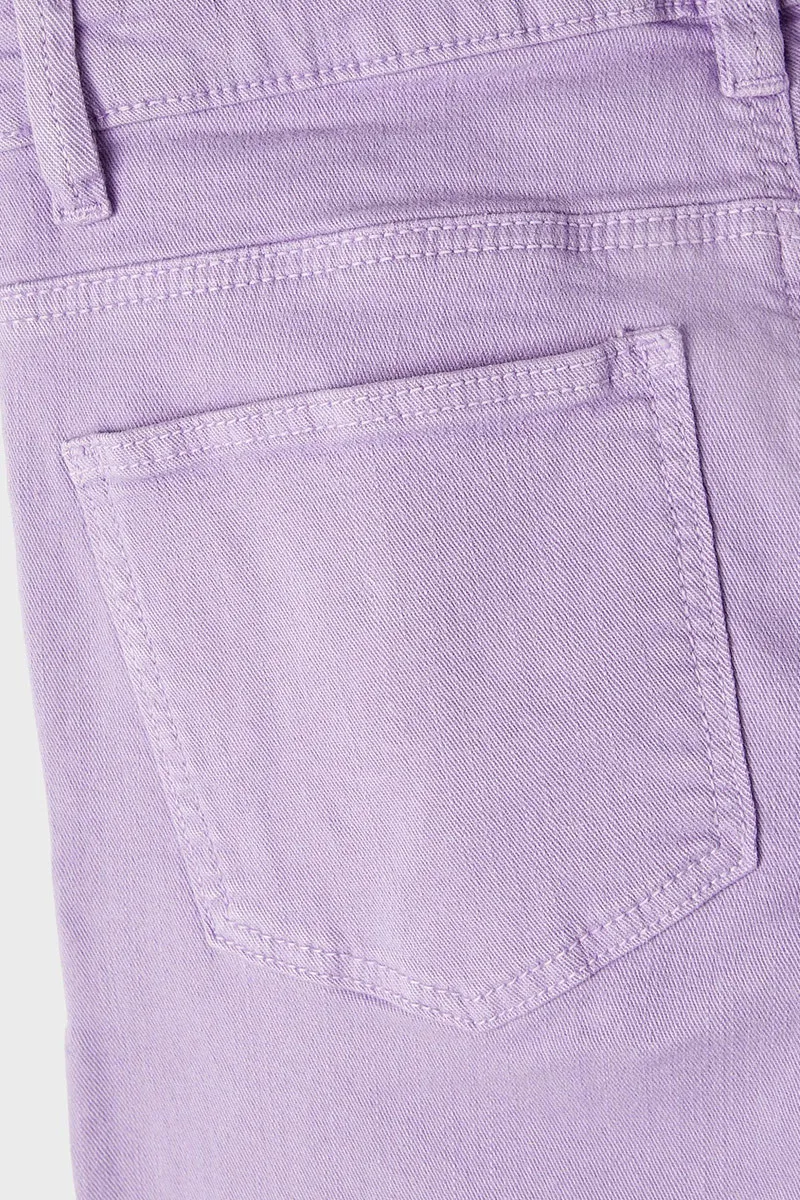 PANTALONE 5 TASCHE GAMBA AMPIA LAVANDA