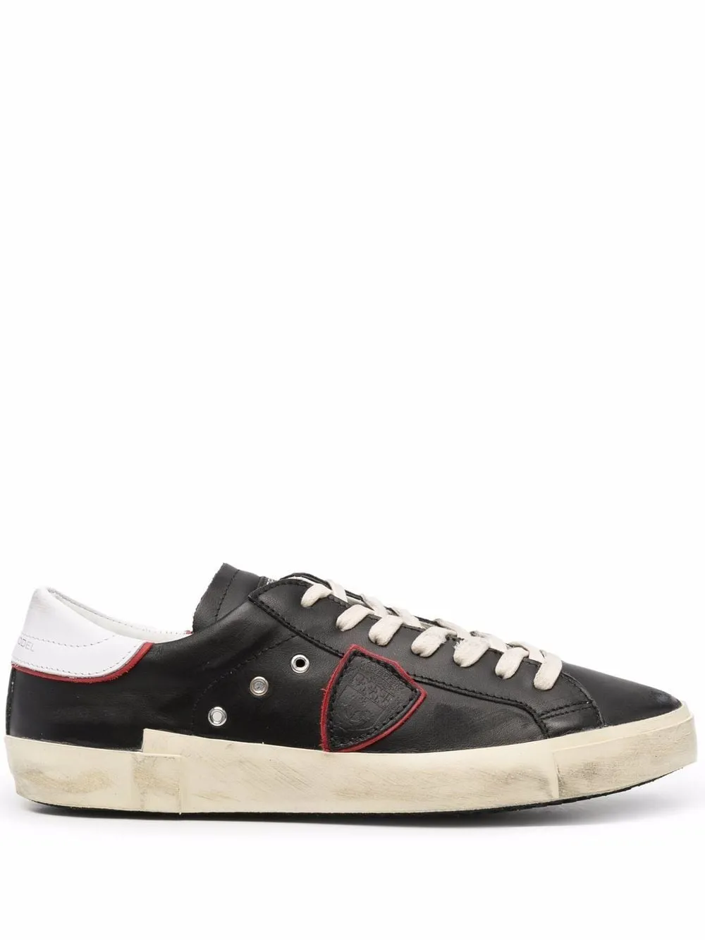 PHILIPPE MODEL SNEAKER LOW MAN PRSX NOIR ROUGE