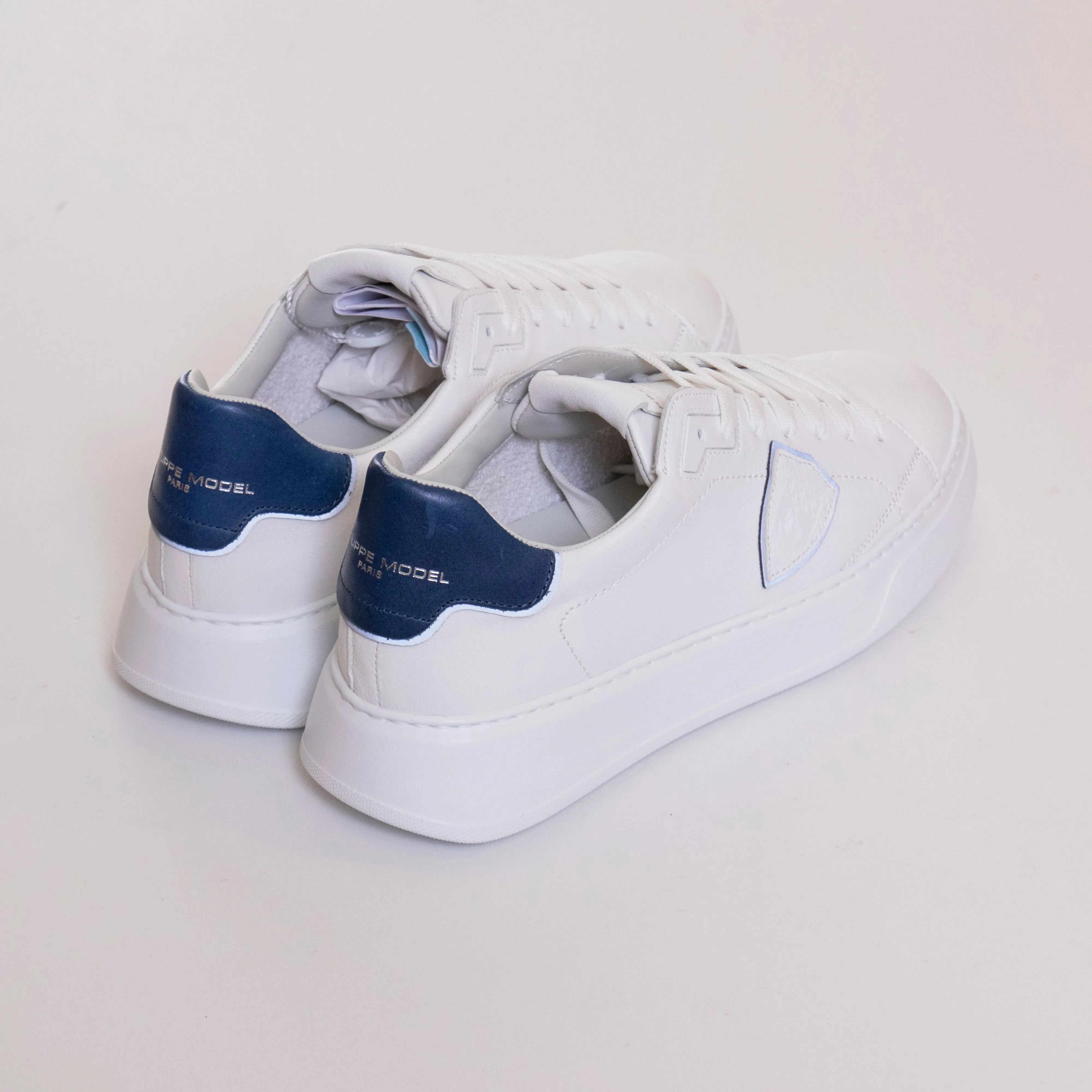 PHILIPPE MODEL SNEAKER TEMPLE MIXAGE BLANC BLU