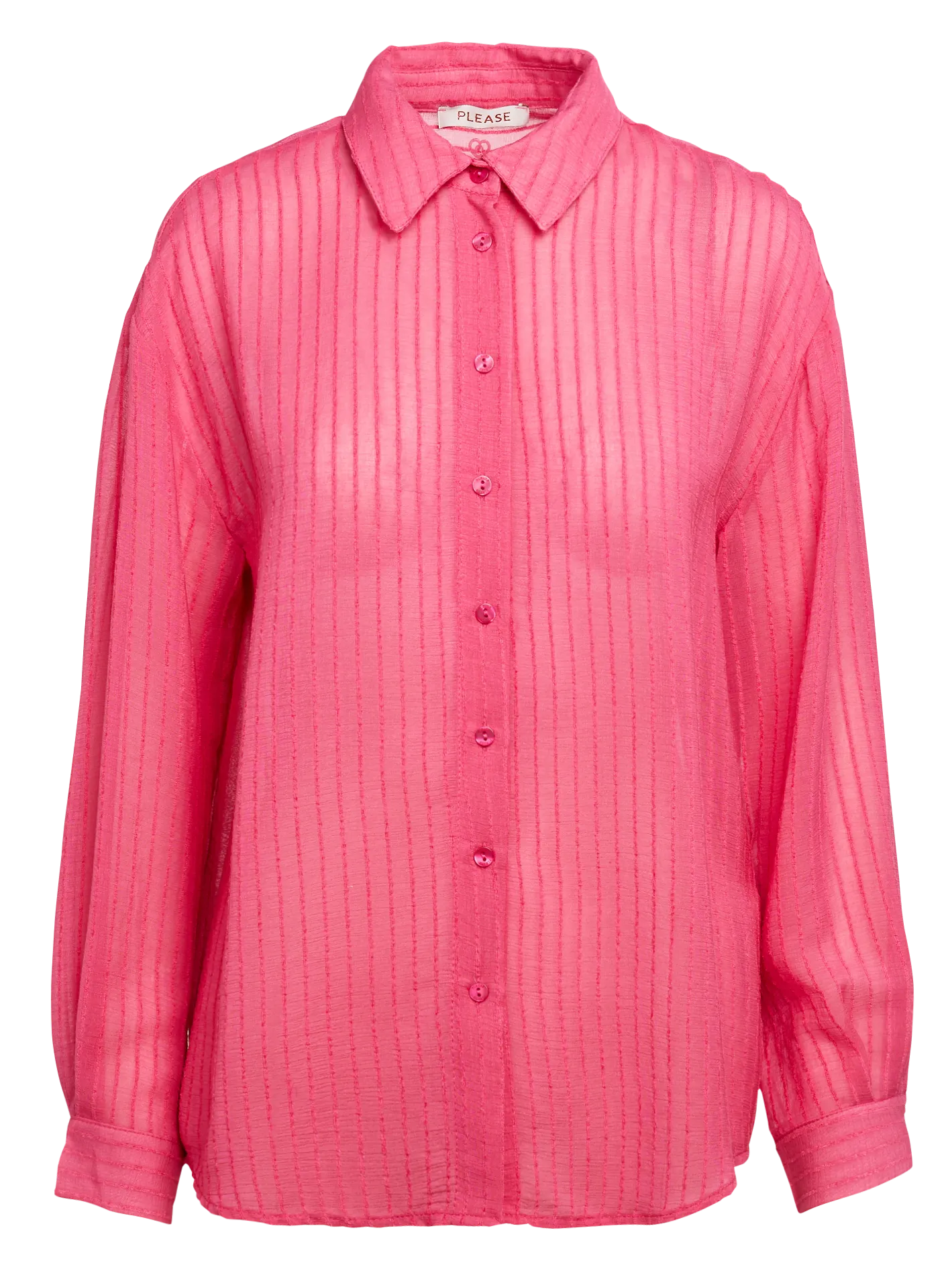  PLEASE   Camicia con collo classico | Rosa