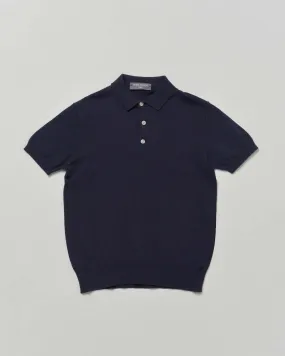 Polo blu in leggero cotone a maniche corte L-2XL