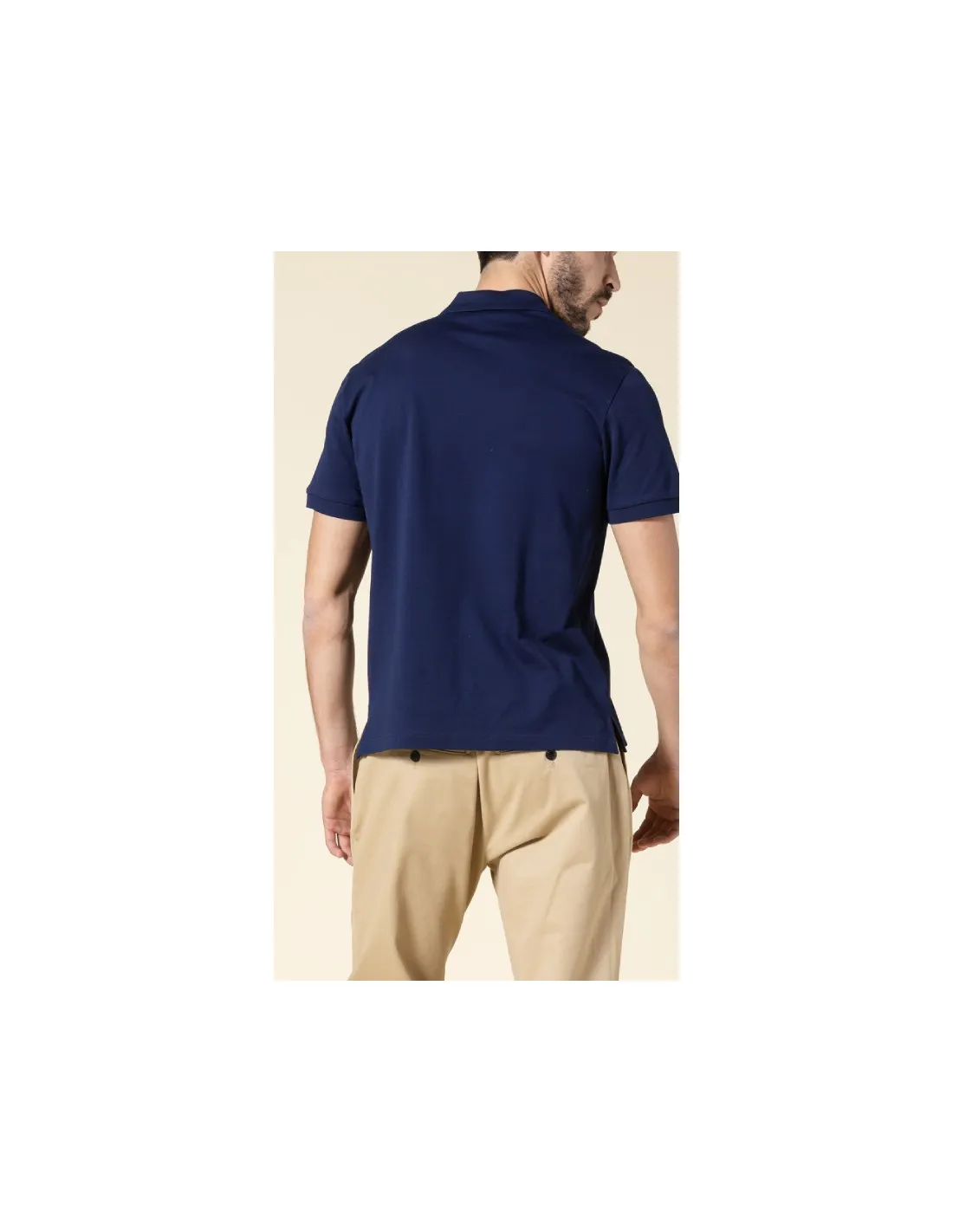 Polo Filo Scozia slim Piquet Cotone Mezza Manica Blu