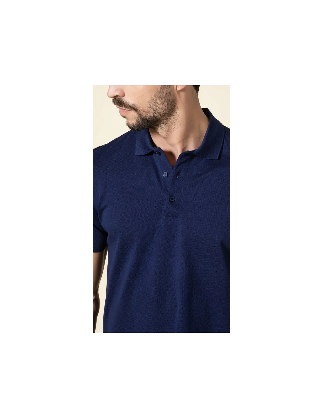 Polo Filo Scozia slim Piquet Cotone Mezza Manica Blu