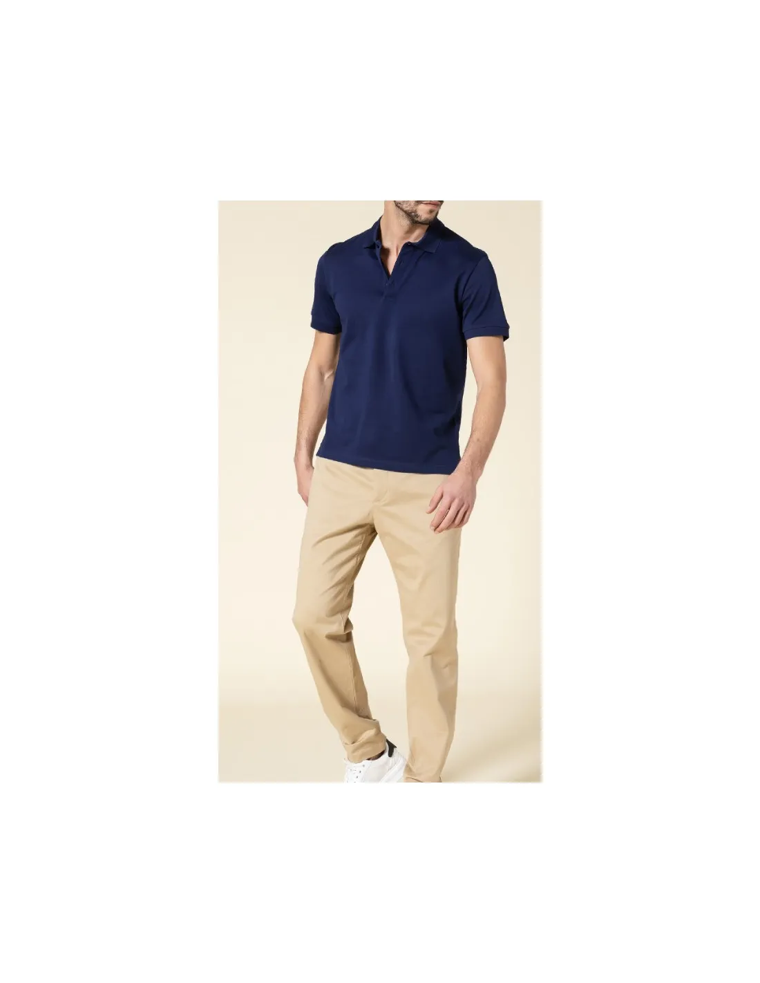 Polo Filo Scozia slim Piquet Cotone Mezza Manica Blu