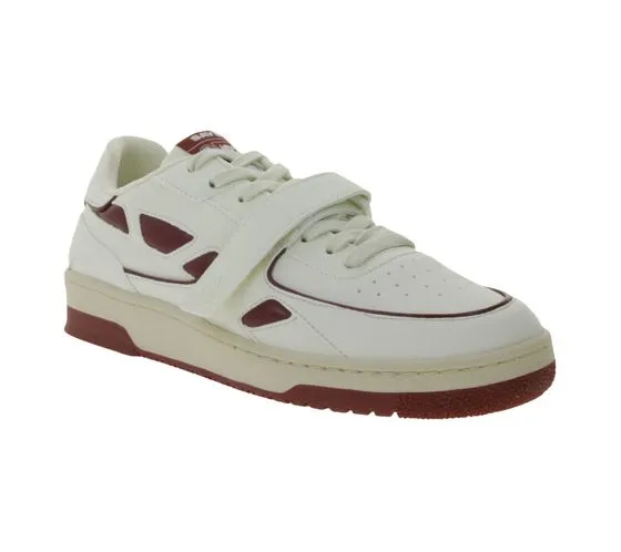 SAYE Modelo 92 sneaker vegan low-top con dettagli logo M92-01 bianco/vino rosso