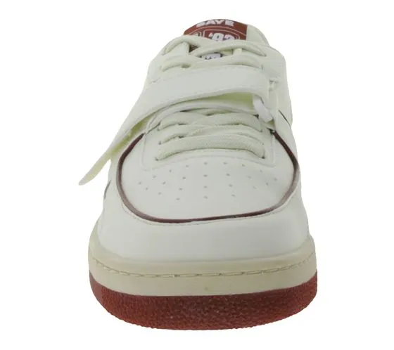 SAYE Modelo 92 sneaker vegan low-top con dettagli logo M92-01 bianco/vino rosso