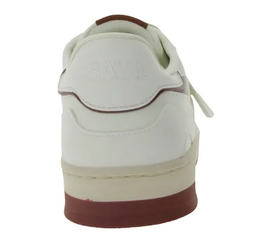 SAYE Modelo 92 sneaker vegan low-top con dettagli logo M92-01 bianco/vino rosso