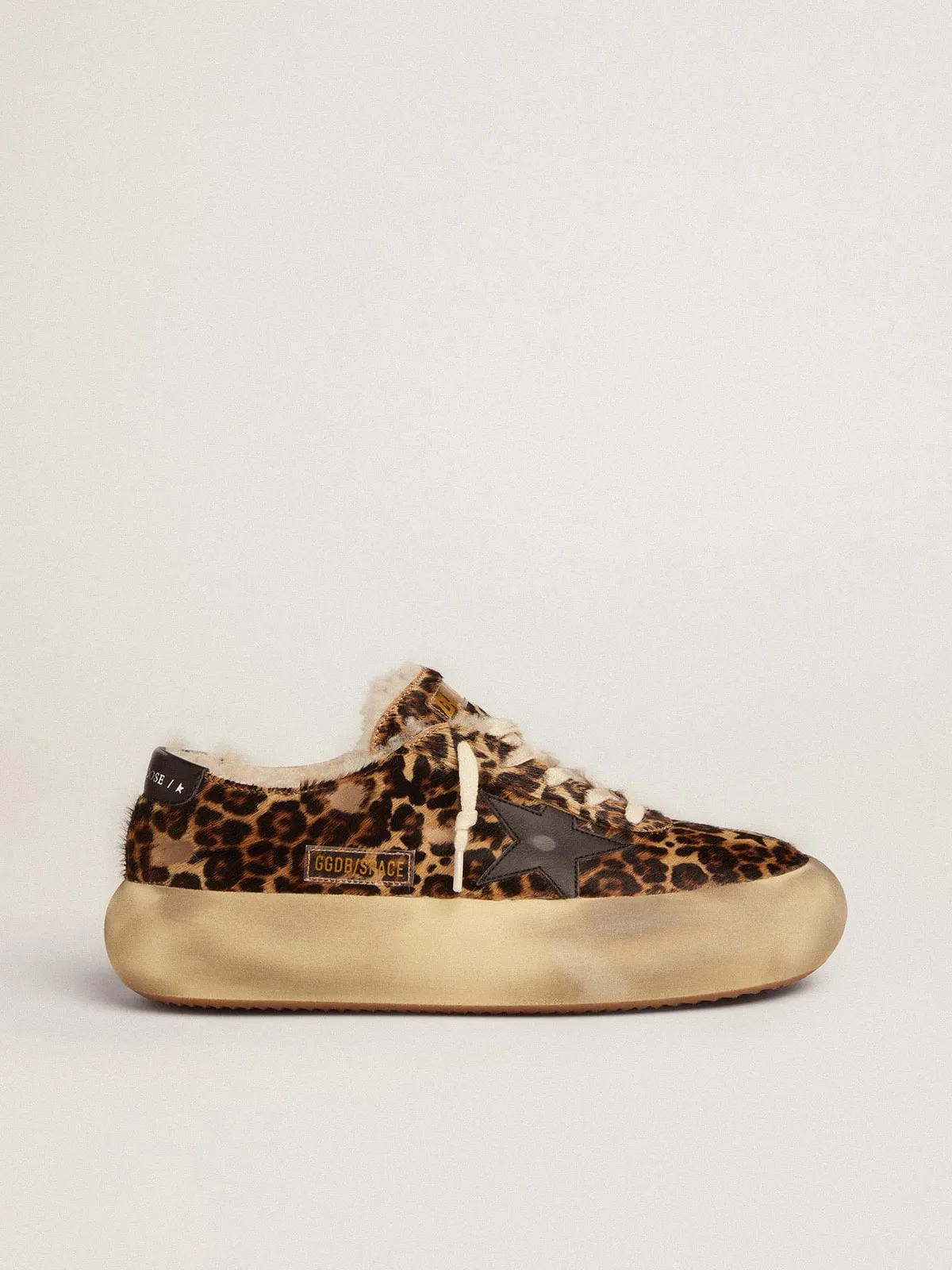 Scarpe Space-Star Donna in cavallino animalier e fodera in shearling