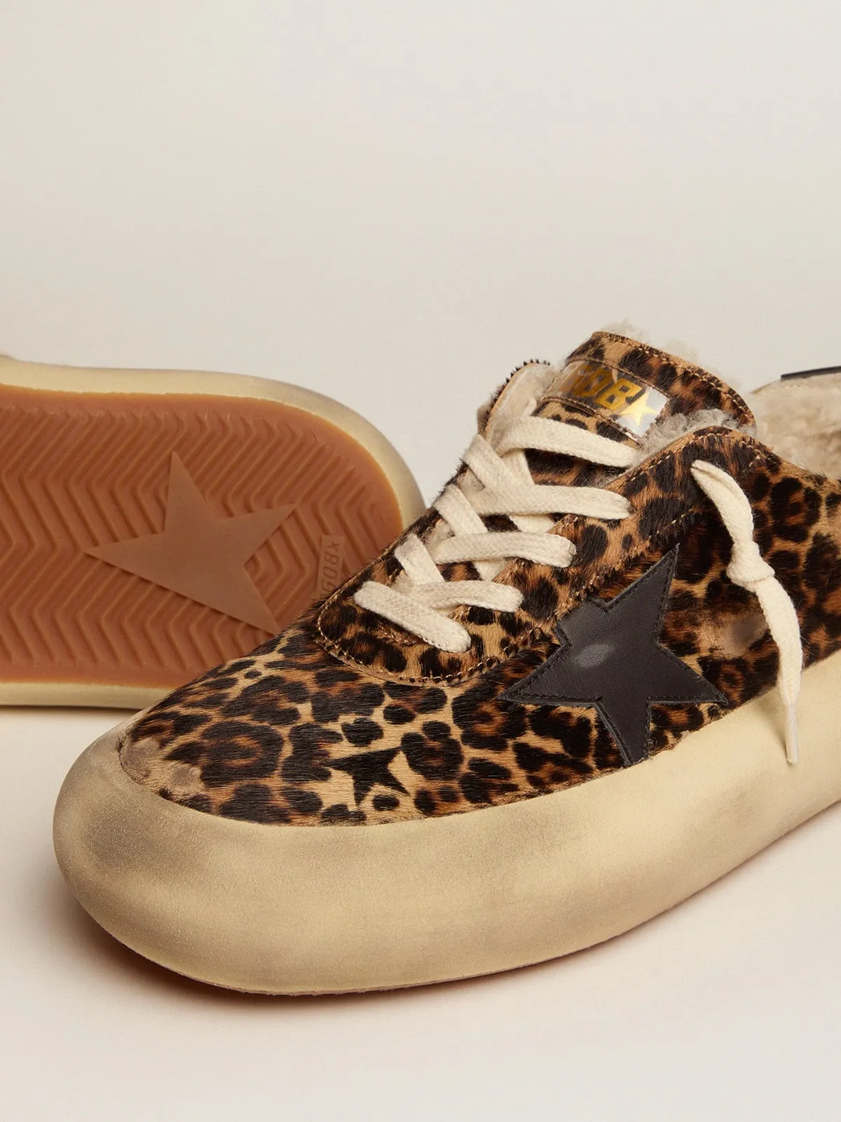 Scarpe Space-Star Donna in cavallino animalier e fodera in shearling