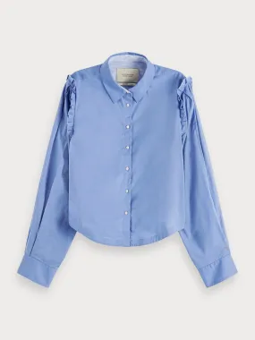 SCOTCH & SODA Donna Camicia Taglio Corto con Balze