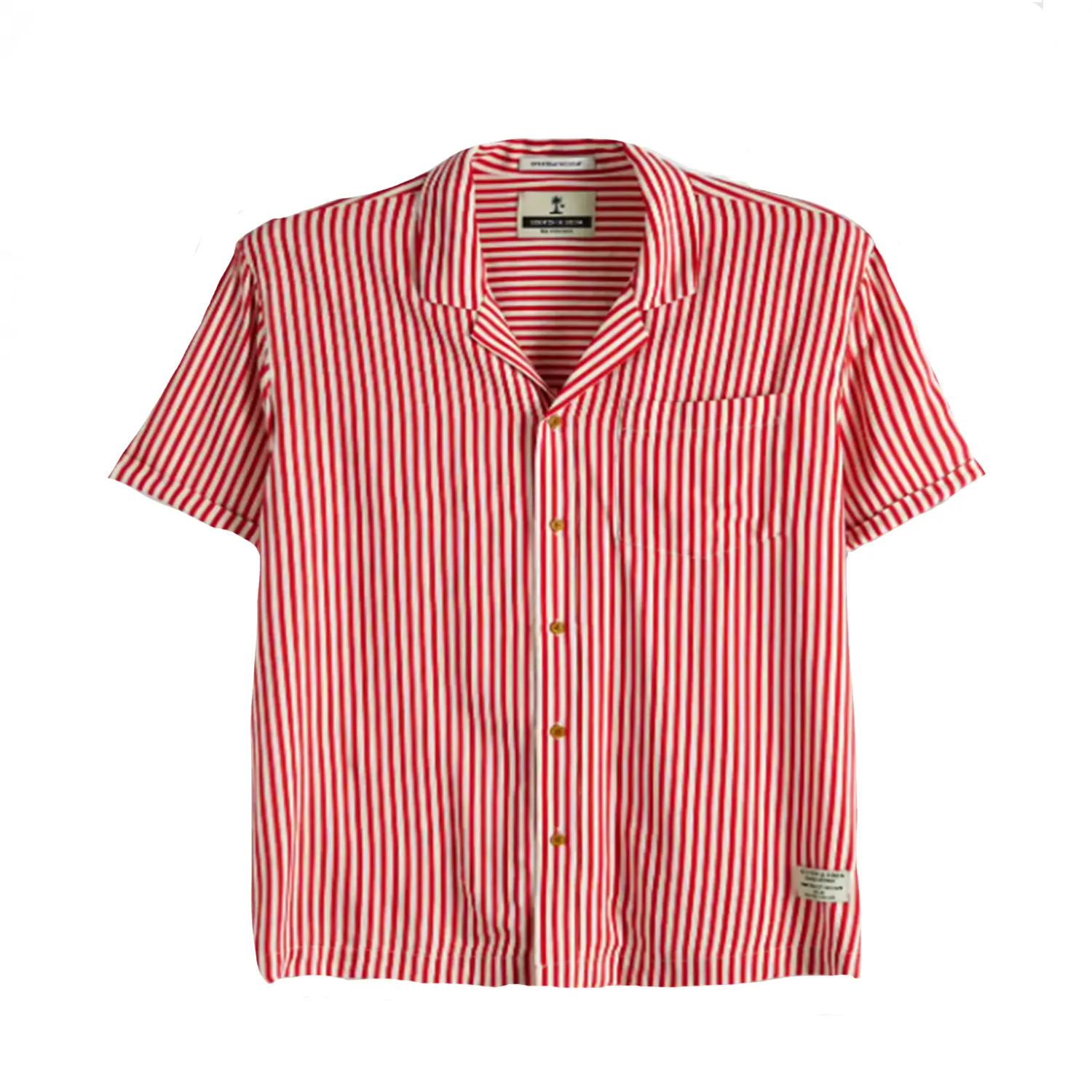 SCOTCH&SODA Camicia in Viscosa Stampa Righe Rosso