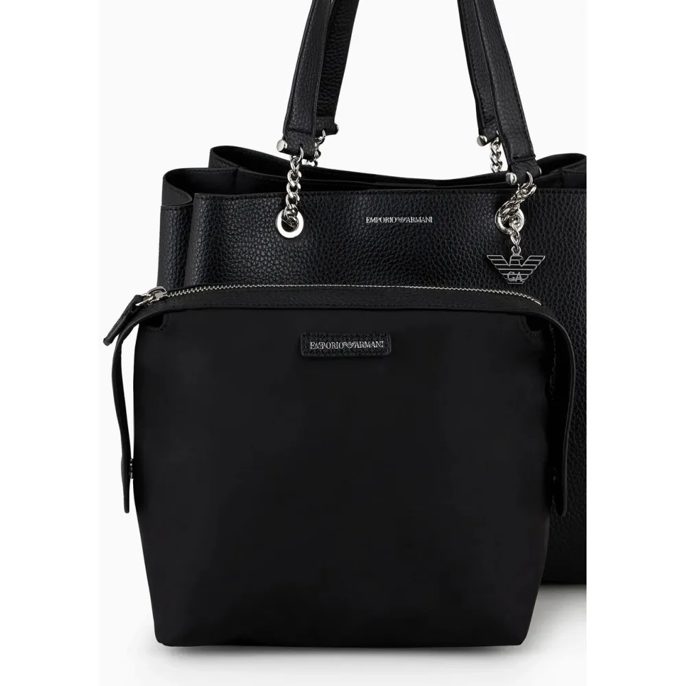 Shopper con pounch estraibile Emporio Armani