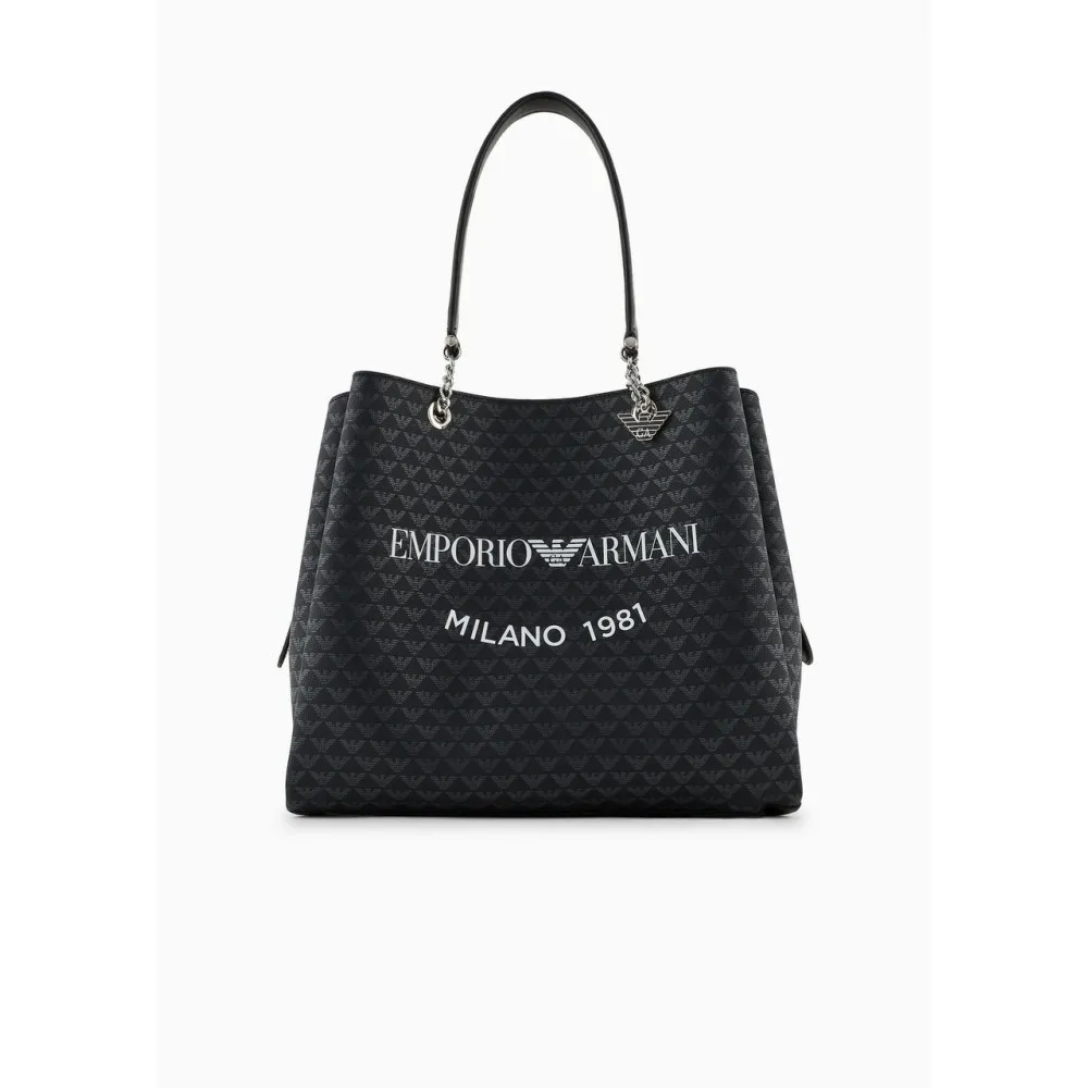 Shopper donna logata all over Emporio Armani