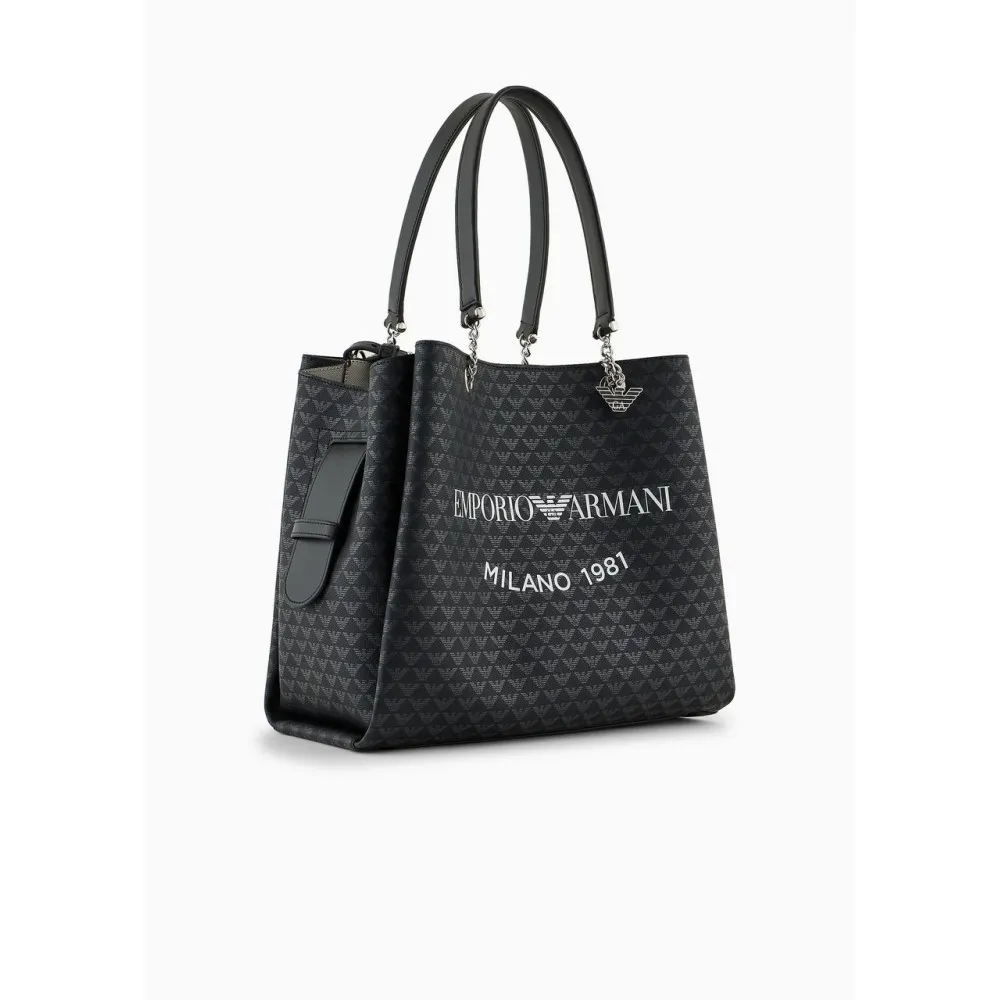 Shopper donna logata all over Emporio Armani