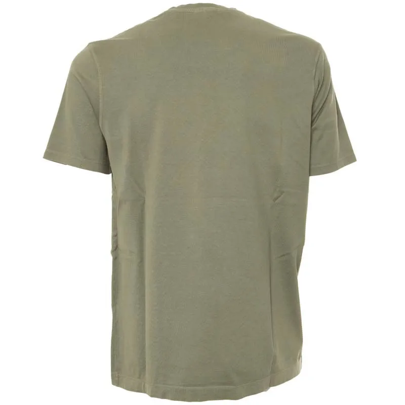 T-Shirt verde in cotone organico con patch 