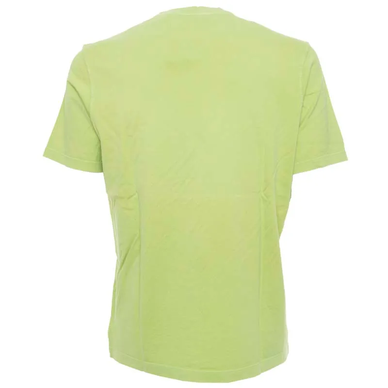 T-Shirt verde kiwi in cotone organico con patch 